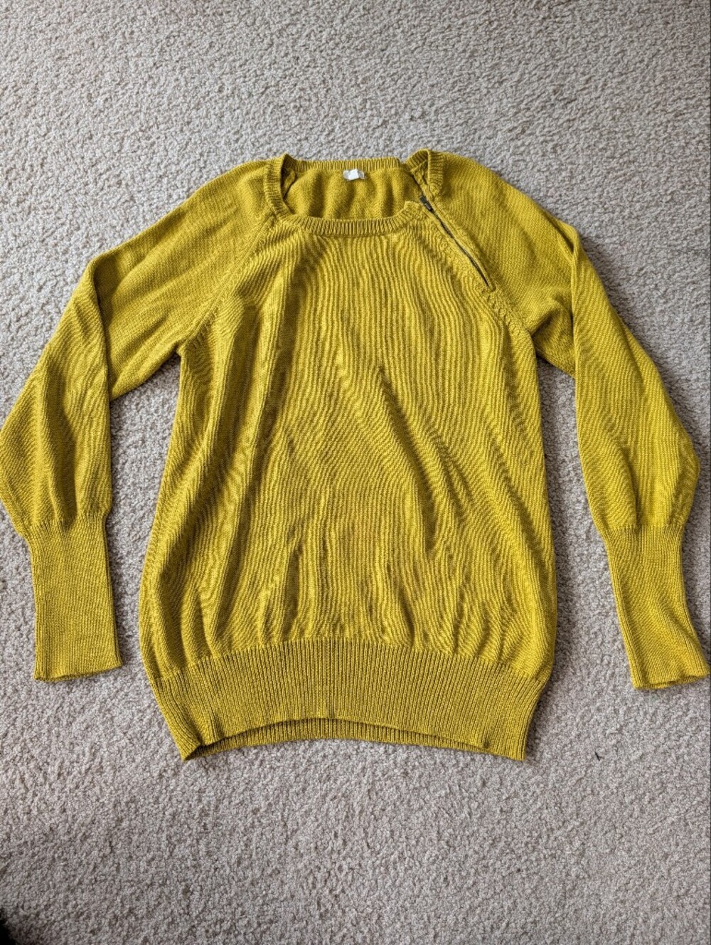 J. Crew Mustard Crewneck Lightweight Knit Sweater